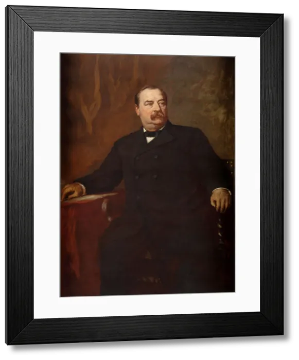 Framed Print : Grover Clevelands official portrait as Governor of New York State, by Eastman Johnson Framed Print : Grover Clevelands official portrait as Governor of New York State, by Eastman Johnson