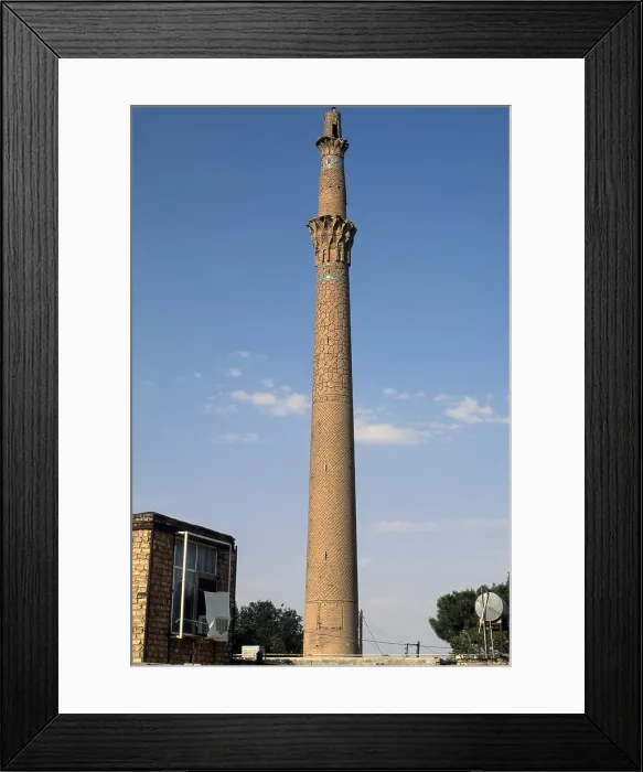 Framed Print : Sareban Minaret, 12th-13th Century, mixed technique - Whole artwork view