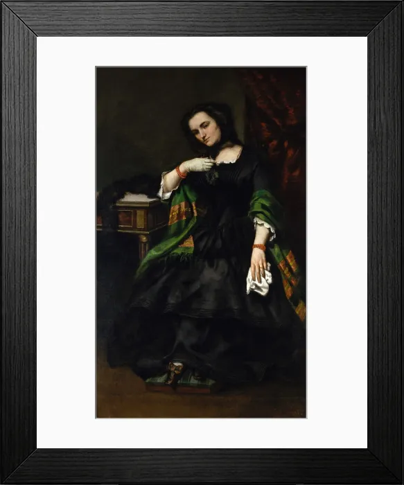 Framed Print : MADAME AUGUSTE CUOQ, by Gustave Courbet, 1852-57, French painting, oil on canvas Framed Print : MADAME AUGUSTE CUOQ, by Gustave Courbet, 1852-57, French painting, oil on canvas