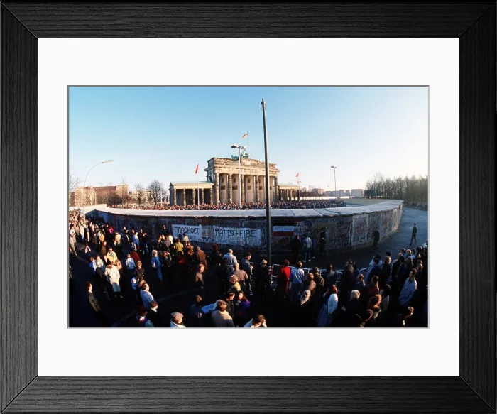 Framed Print : Crowds throng around the Brandenburg Gate following the structure's official opening on Dec. 22 1989. (BSLOC_2011_3_52) Framed Print : Crowds throng around the Brandenburg Gate following the structure's official opening on Dec. 22 1989. (BSLOC_2011_3_52)