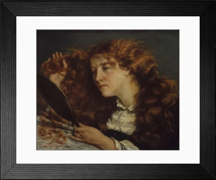 Framed Print : JO, LA BELLE IRLANDAISE, by Gustave Courbet, 1865-66, French painting, oil on canvas