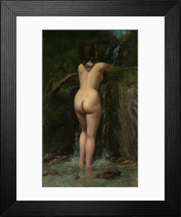 Framed Print : THE SOURCE, by Gustave Courbet, 1862, French painting, oil on canvas, French painting, oil on canvas Framed Print : THE SOURCE, by Gustave Courbet, 1862, French painting, oil on canvas, French painting, oil on canvas