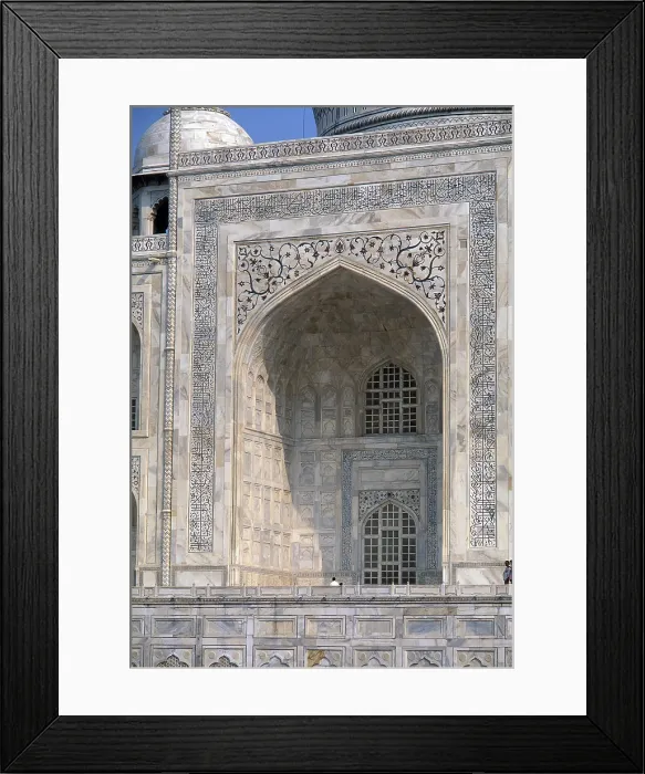 Framed Print : Great Ivan, by Mughal craftsmen, 1632-1653, 17th Century, white marble and gemstones - Whole artwork view