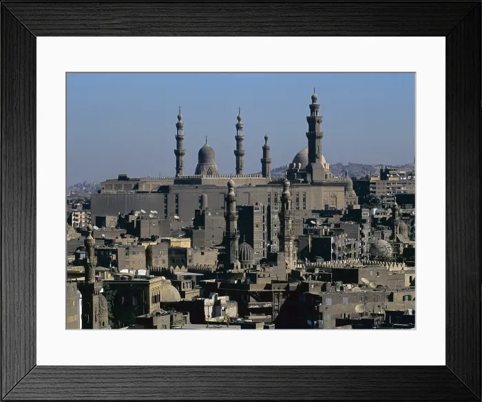 Framed Print : Mosque-Madrasa of Sultan Hassan and Mosque of al-Rifa'i, by Mamluk craftsmen, 1356-1362 and 1869-1912, 14th and 19th-20th Century, sandstone - Whole artwork view