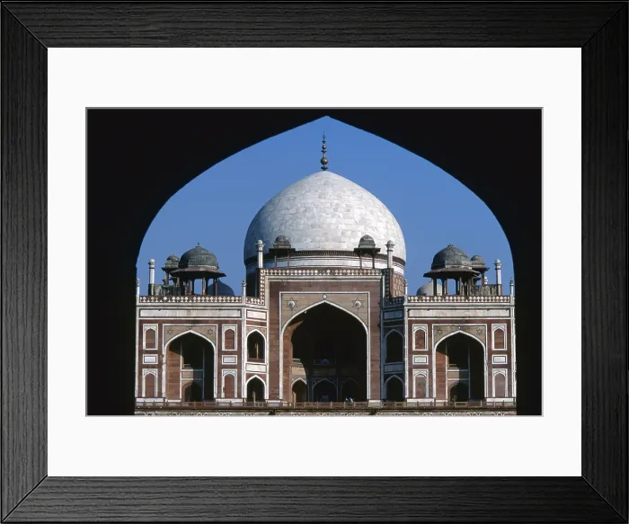 Framed Print : Humayun's Tomb, by Mughal craftsmen, 1565-1572, 16th Century, red sandstone and white marble - Detail Framed Print : Humayun's Tomb, by Mughal craftsmen, 1565-1572, 16th Century, red sandstone and white marble - Detail