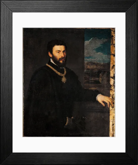 Framed Print : Portrait of Count Antonio Porcia, by Tiziano Vecellio known as Titian, 1540 about, 16th Century, oil on canvas, cm 115 x 90 - Italy, Lombardy, Milan, Brera Art Gallery Framed Print : Portrait of Count Antonio Porcia, by Tiziano Vecellio known as Titian, 1540 about, 16th Century, oil on canvas, cm 115 x 90 - Italy, Lombardy, Milan, Brera Art Gallery
