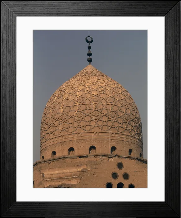 Framed Print : Dome of the Mausoleum of Sultan Barsbay Azrumuk, by Mamluk craftsmen, 1431-1432, 15th Century, sandstone - Whole artwork view Framed Print : Dome of the Mausoleum of Sultan Barsbay Azrumuk, by Mamluk craftsmen, 1431-1432, 15th Century, sandstone - Whole artwork view