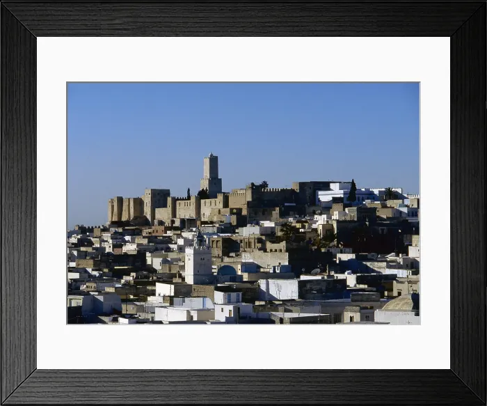 Framed Print : Sousse's Medina and the Kasbah, by Aghlabid craftsmen, 859 (restored in 1205), 9th century, sandstone - Whole artwork view