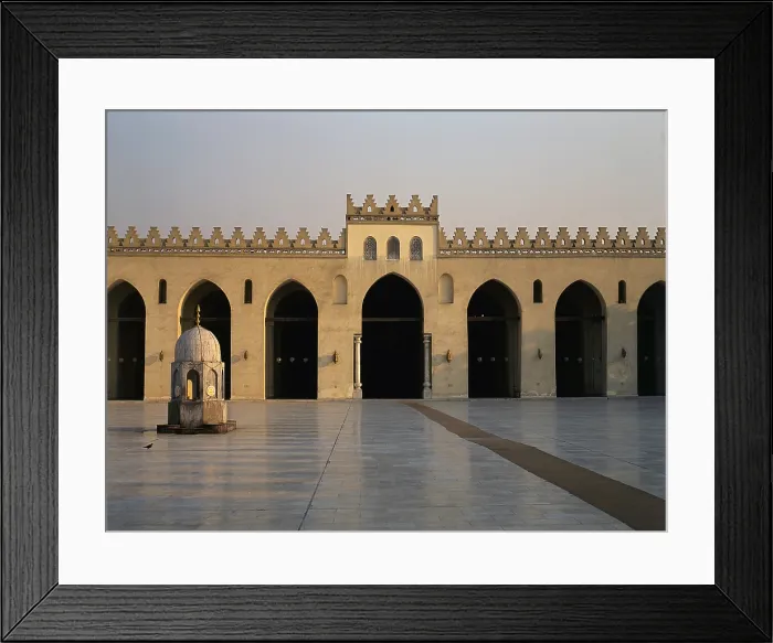 Framed Print : Cloister of the al-Hakim Mosque, by Fatimid craftsmen, 928-992, 10th Century, Marble and sandstone - Detail