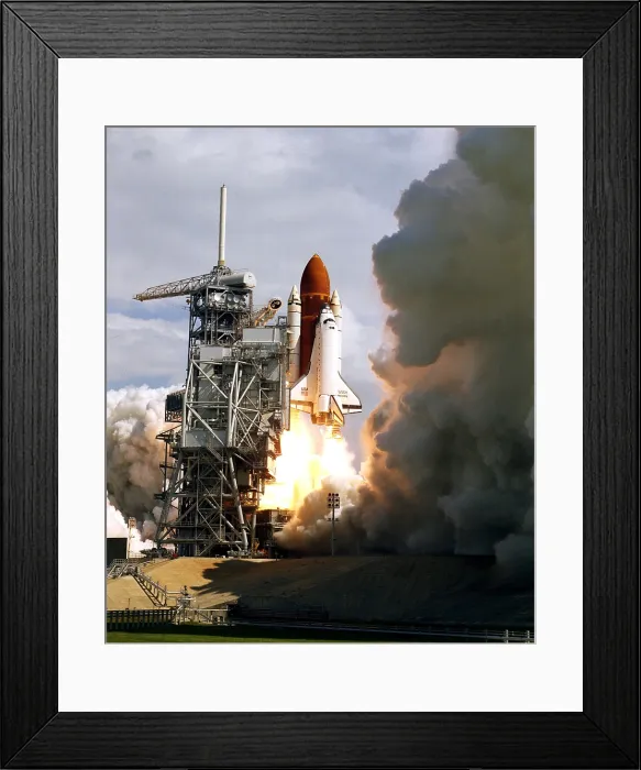Framed Print : Space shuttle Discovery launch on Sept. 29, 1988. The launch was the first since the Challenger disaster on Jan. 28, 1986
