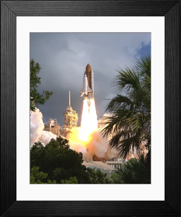 Framed Print : Space shuttle Endeavour launch was the 57th Space Shuttle mission. June 21, 1993