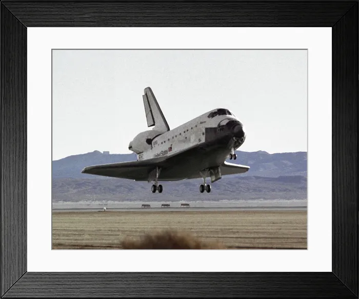 Framed Print : Space shuttle Atlantis landing at Edwards Air Force Base in California. Sept. 17, 2006 Framed Print : Space shuttle Atlantis landing at Edwards Air Force Base in California. Sept. 17, 2006