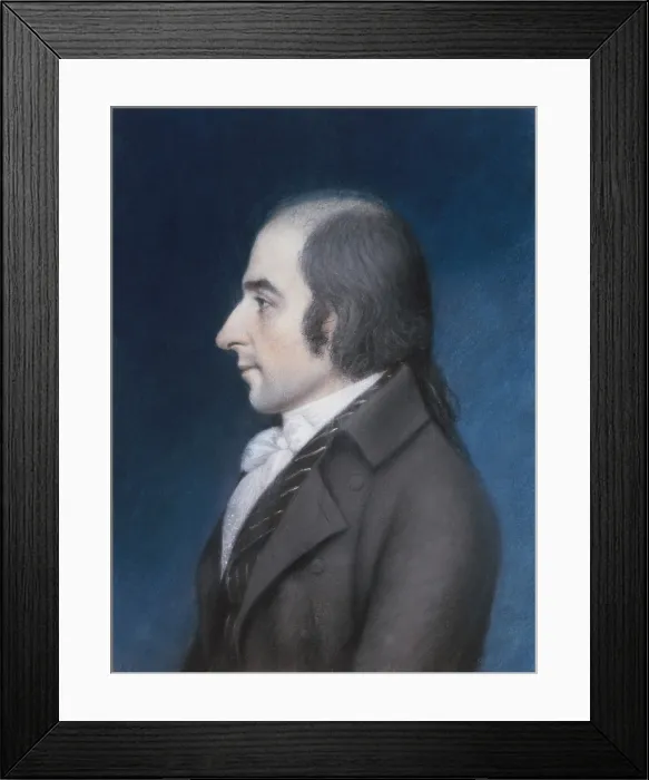 Framed Print : Albert Gallatin, by James Sharples, 1796, American painting, pastel on paper. Gallatin immigrated to the United States from Geneva, Switzerland, in the 1780s