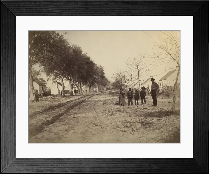 Framed Print : Liberated slaves in the workers quarters on Draytons plantation on Hilton Head Island, South Carolina, 1862 Framed Print : Liberated slaves in the workers quarters on Draytons plantation on Hilton Head Island, South Carolina, 1862