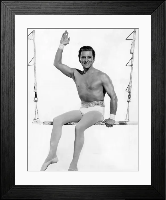 Framed Print : THE STORY OF THREE LOVES, Kirk Douglas in Equilibrium segment, 1953