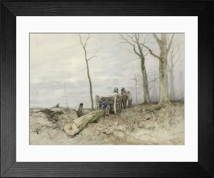 Framed Print : The Mallejan, by Anton Mauve, c. 1860-80. Dutch watercolor painting