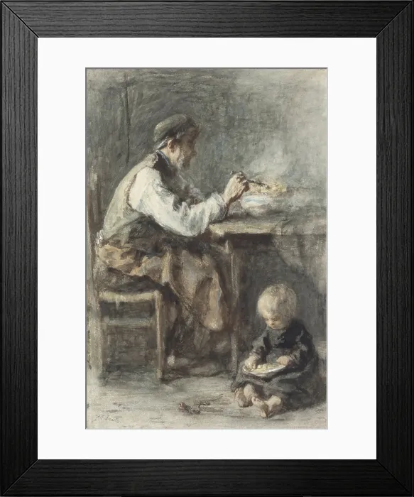 Framed Print : The Shoemaker, by Jozef Israels, c. 1850-1905. Dutch watercolor painting. (BSLOC_2016_1_46)