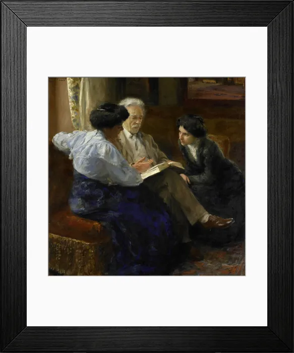 Framed Print : Portrait of Alphons Marie Antoine Joseph Grandmont, by Bramine Hubrecht, 1900-09, Dutch painting, oil on canvas