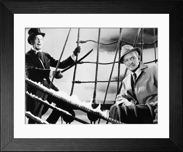 Framed Print : THE STORY OF MANKIND, from left, Vincent Price, Ronald Colman, 1957