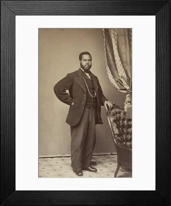 Framed Print : Well-dressed African American man photographed by Benjamin F. Reimer in Philadelphia, c. 1855-1860