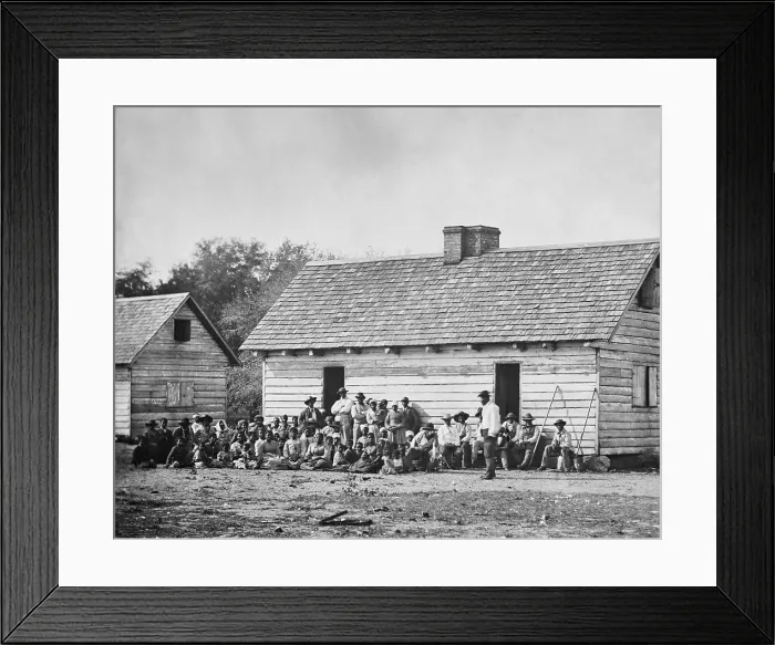 Framed Print : Gullah shout party near Beaufort, SC in 1862