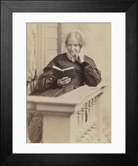 Framed Print : Abolitionist and womens rights activist, Lydia Maria Child in 1865, at age 63