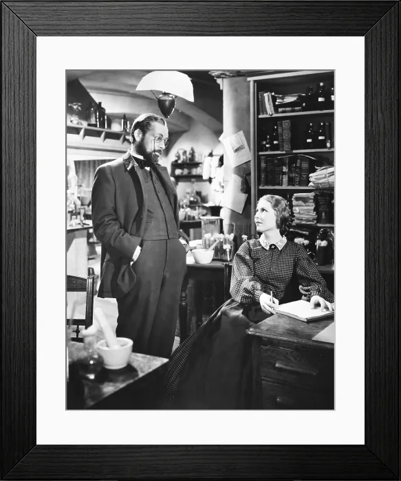Framed Print : THE STORY OF LOUIS PASTEUR, from left, Paul Muni, Josephine Hutchinson, 1935 Framed Print : THE STORY OF LOUIS PASTEUR, from left, Paul Muni, Josephine Hutchinson, 1935