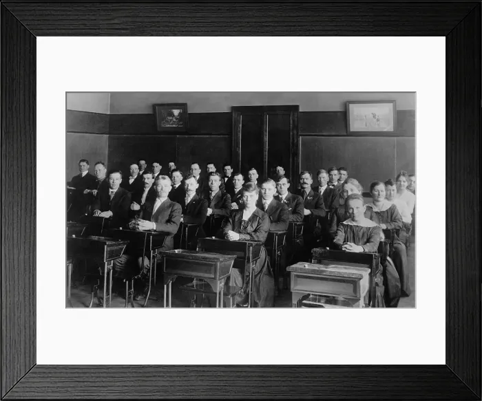 Framed Print : Immigrants at a US Department of Labor naturalization class in Washington, DC, c. 1912. (BSLOC_2018_1_85) Framed Print : Immigrants at a US Department of Labor naturalization class in Washington, DC, c. 1912. (BSLOC_2018_1_85)