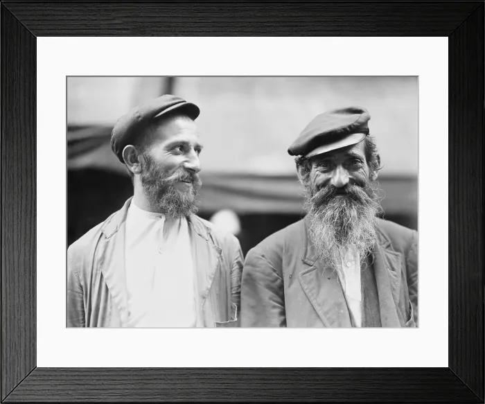Framed Print : Portrait of two Orthodox Jewish men in New York, c. 1910-15 Framed Print : Portrait of two Orthodox Jewish men in New York, c. 1910-15