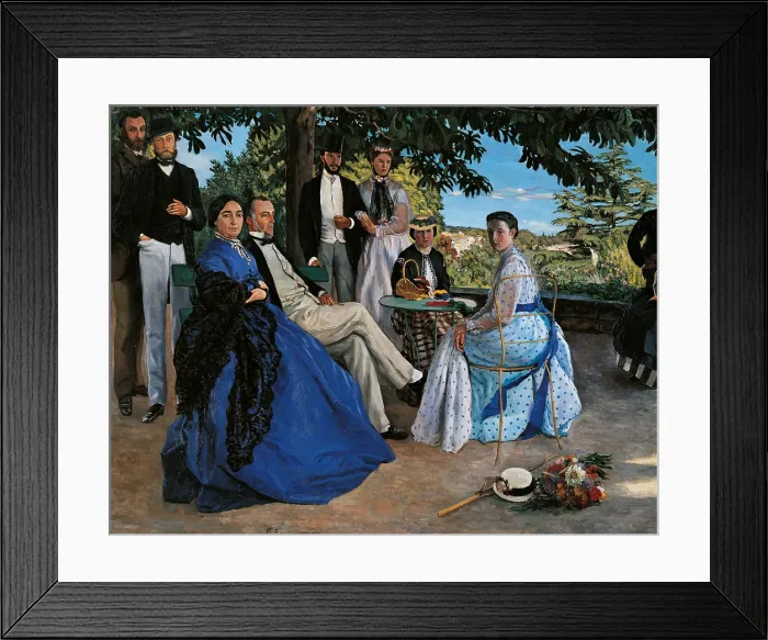 Framed Print : Family Reunion, by Jean-Ferdric Bazille, 1867, 19th Century, oil on canvas, 152 x 230 cm - France, Paris, Muse d'Orsay. Detail Framed Print : Family Reunion, by Jean-Ferdric Bazille, 1867, 19th Century, oil on canvas, 152 x 230 cm - France, Paris, Muse d'Orsay. Detail