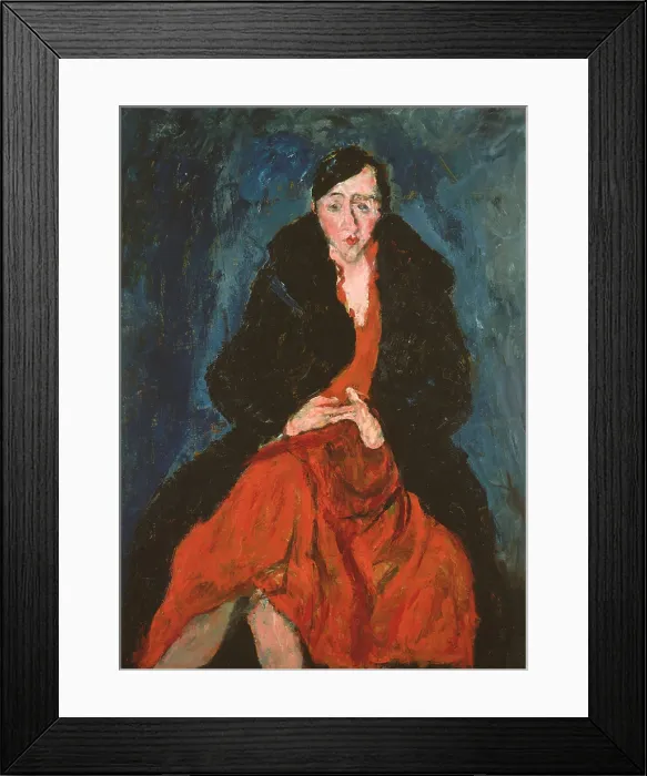 Framed Print : Portrait of Madeleine Castaing, by Chaim Soutine, 1929, Russian French Expressionist oil painting