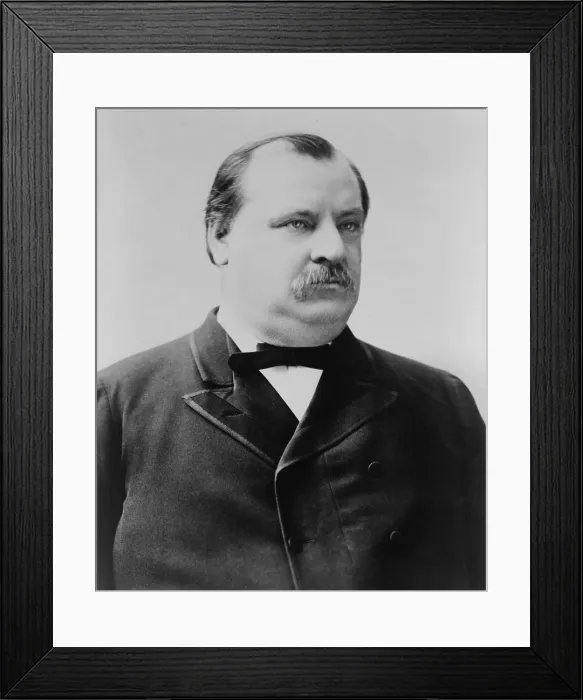 Framed Print : Grover Cleveland, 22nd US President, c. 1885. Cleveland owed his 1884 election to Republican Mugwumps because they opposed their partys candidate, James Blaine, as corrupt Framed Print : Grover Cleveland, 22nd US President, c. 1885. Cleveland owed his 1884 election to Republican Mugwumps because they opposed their partys candidate, James Blaine, as corrupt