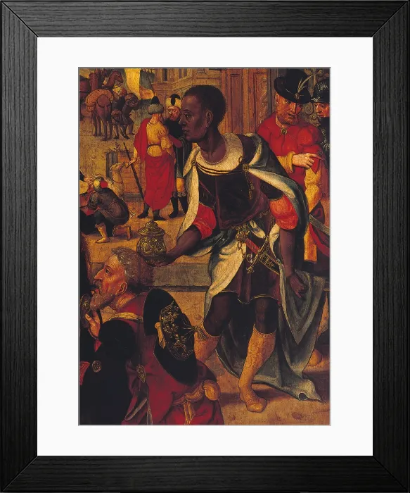 Framed Print : Adoration of the Magi, by Maestro di Anversa, 1518, 16th Century, - Italy, Lombardy, Milan, Brera art gallery. Detail Framed Print : Adoration of the Magi, by Maestro di Anversa, 1518, 16th Century, - Italy, Lombardy, Milan, Brera art gallery. Detail