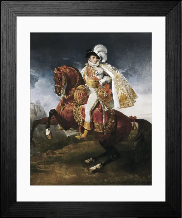 Framed Print : GROS, Antoine Jean, Baron (1771-1835). Equestrian Portrait of Jerome Bonaparte. 1808. Oil on canvas. FRANCE. Versailles. National Museum of Versailles Framed Print : GROS, Antoine Jean, Baron (1771-1835). Equestrian Portrait of Jerome Bonaparte. 1808. Oil on canvas. FRANCE. Versailles. National Museum of Versailles