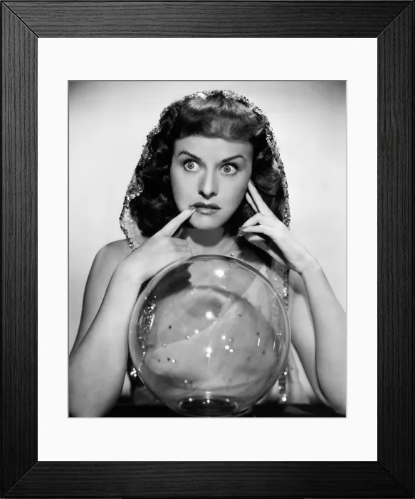 Framed Print : THE CRYSTAL BALL, Paulette Goddard, 1943 Framed Print : THE CRYSTAL BALL, Paulette Goddard, 1943