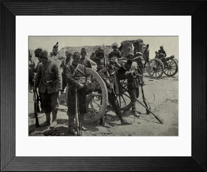 Framed Print : Turkish cannons captured by the Armenians of Van in April 1915 Framed Print : Turkish cannons captured by the Armenians of Van in April 1915