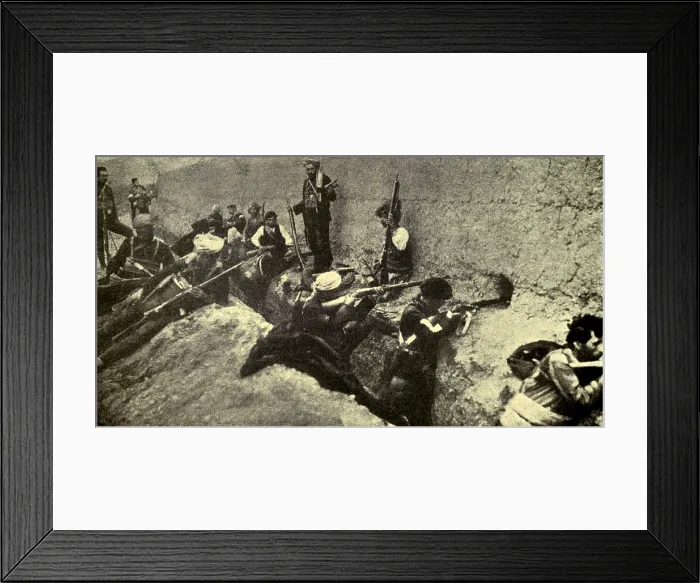 Framed Print : Armenians in their trenches during the Siege of Van. Apr.19-May 17, 1915