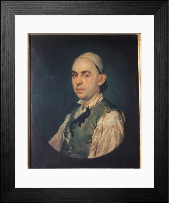Framed Print : Portrait of a Man, by Giacomo Ceruti know as Pitocchetto, 18th Century, oil on canvas, cm 72 x 53 - Italy, Lombardy, Milan, Brera Art Gallery. All