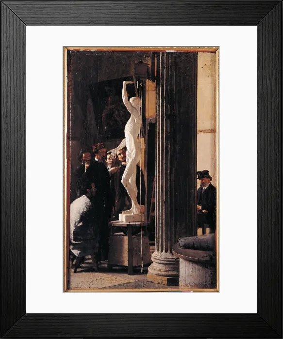 Framed Print : The Anatomy Lesson, by Giacomo Favretto, 1873, 19th Century, oil on panel, cm 43 x 27 - Italy, Lombardy, Milan, Brera Academy of Fine Art Collections. All