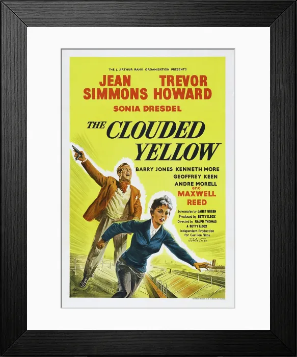 Framed Print : THE CLOUDED YELLOW, British poster, from left: Trevor Howard, Jean Simmons, 1950 Framed Print : THE CLOUDED YELLOW, British poster, from left: Trevor Howard, Jean Simmons, 1950