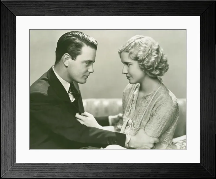 Framed Print : THE COHENS AND KELLYS IN HOLLYWOOD, l-r: Lew Ayres, June Lang, 1932