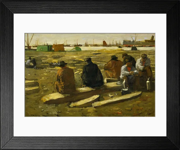 Framed Print : Lunchtime at the Building Site in Amsterdam, by George Hendrik Breitner, 1897 Framed Print : Lunchtime at the Building Site in Amsterdam, by George Hendrik Breitner, 1897
