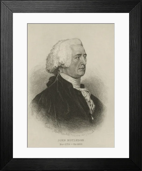 Framed Print : John Rutledge, the elder brother of Edward Rutledge, was also a signer of the Declaration of Independence, 1776 Framed Print : John Rutledge, the elder brother of Edward Rutledge, was also a signer of the Declaration of Independence, 1776