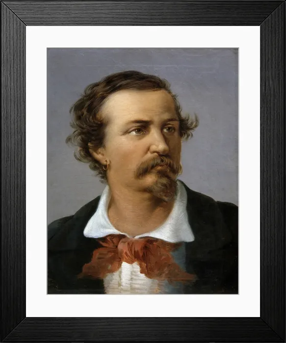 Framed Print : Portrait of the poet Angelo Brunetti also known as Ciceruacchio, by Unknown Artist, 1847 - 1849, 19th Century oil on canvas - Italy, Tuscany, Florence, Palazzo Pitti