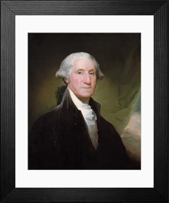 Framed Print : George Washington, by Gilbert Stuart, 1795, American painting, oil on canvas