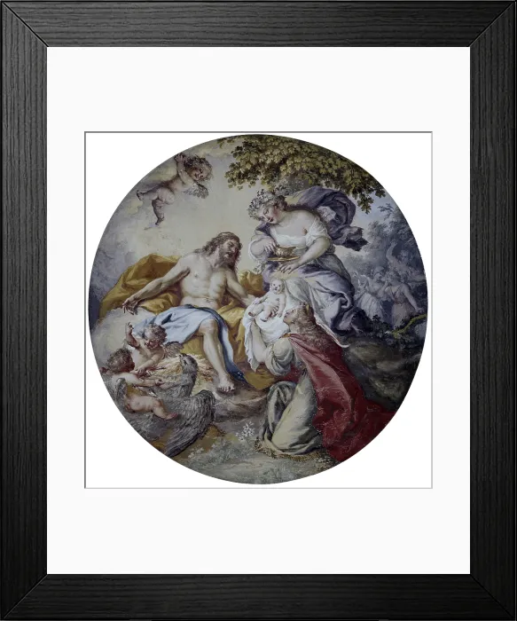 Framed Print : Four Seasons, by Fedele Fischetti, 1750 - 1789 ca. 18th Century, fresco - Italy, Campania, Caserta, Royal Little House of Belvedere. Whole artwork view Framed Print : Four Seasons, by Fedele Fischetti, 1750 - 1789 ca. 18th Century, fresco - Italy, Campania, Caserta, Royal Little House of Belvedere. Whole artwork view