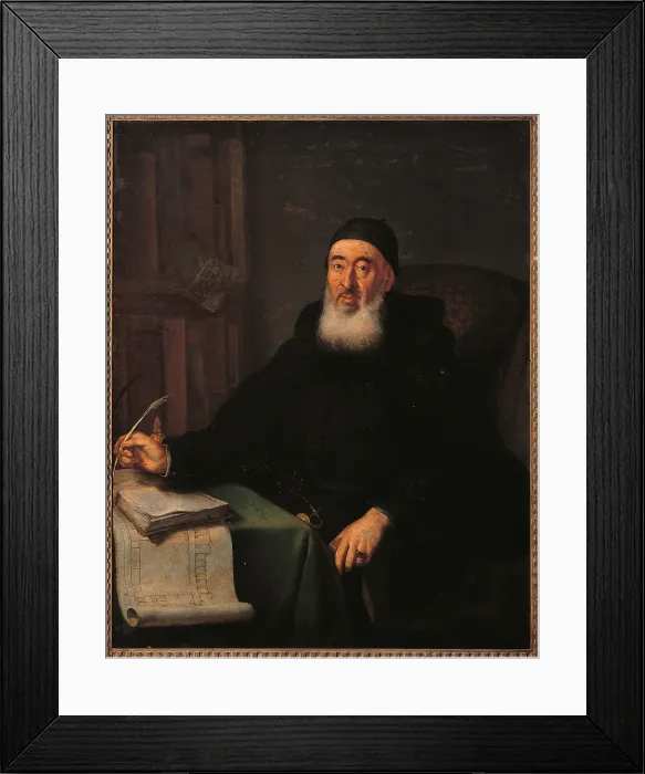 Framed Print : Portrait of Francesco Antonio Correr in Capuchin Clothes, by Bartolomeo Nazzari, 18th Century, - Italy, Veneto, Venice, San Lazzaro agli Armeni Convent. All