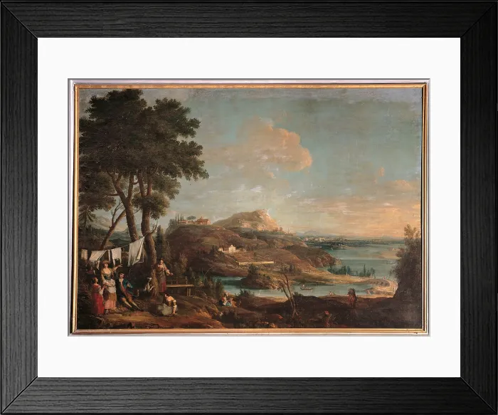 Framed Print : Landscape with Peasant Girls, by Bartolomeo Nazzari, 18th Century, - Italy, Veneto, Venice, Stra, Villa Pisani National Museum. All Framed Print : Landscape with Peasant Girls, by Bartolomeo Nazzari, 18th Century, - Italy, Veneto, Venice, Stra, Villa Pisani National Museum. All