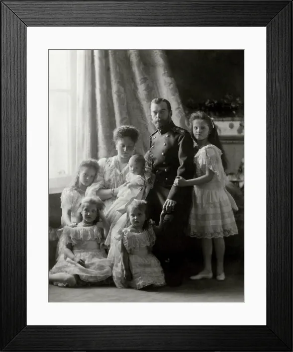 Framed Print : Nicholas II and family at the Christening of Czarevich Alexei, 1904