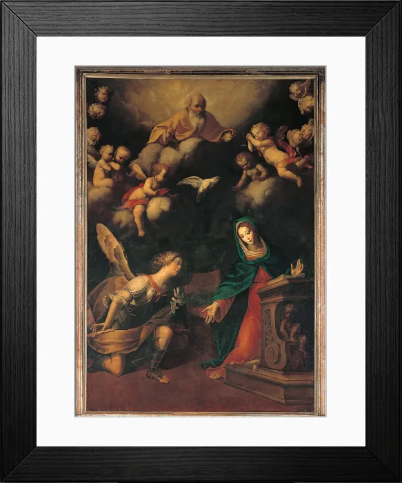 Framed Print : Annunciation, by Giuseppe Montalto, about, 17th Century, - Italy, Lombardy, Milan, San Sebastiano church. All Framed Print : Annunciation, by Giuseppe Montalto, about, 17th Century, - Italy, Lombardy, Milan, San Sebastiano church. All
